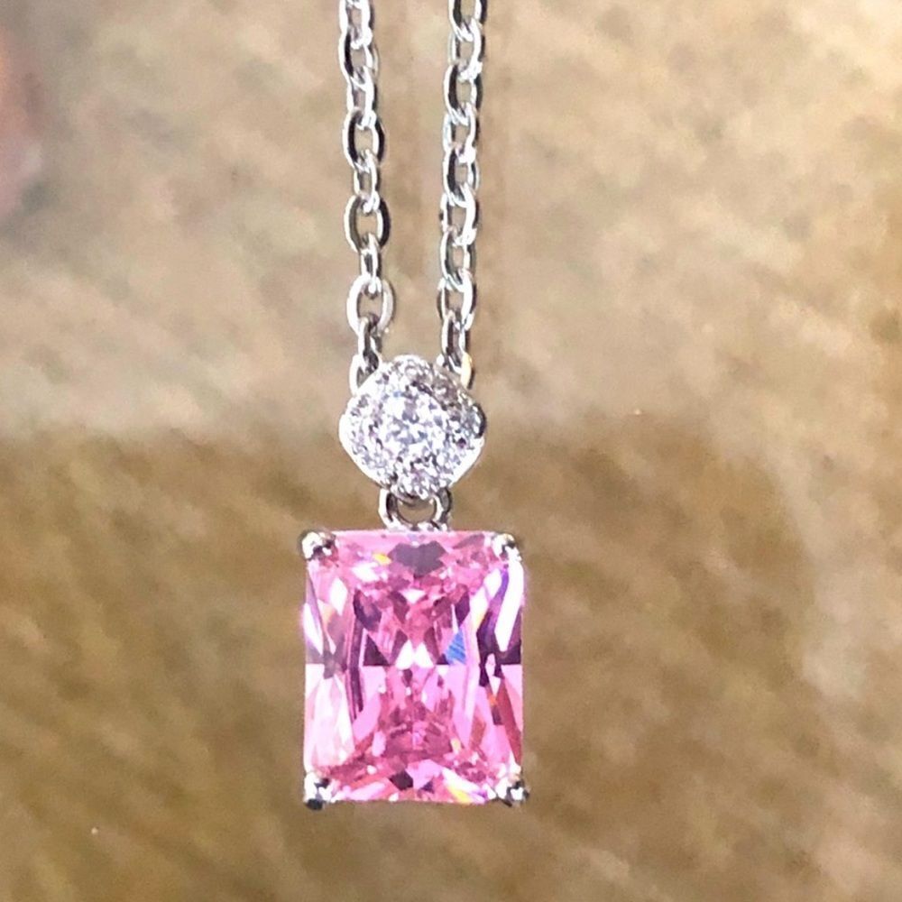 The Pink Panther Pendant Necklace In Silver